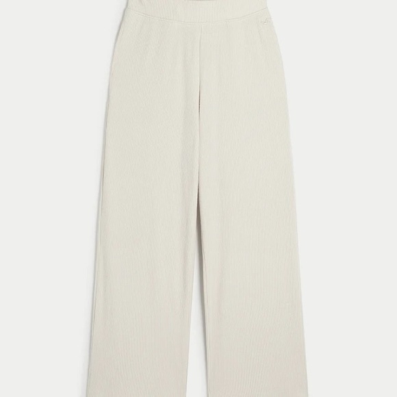 Hollister Cozy Ribbed Wide Leg Sleep Pants Lounge Pant - Picture 7 of 7